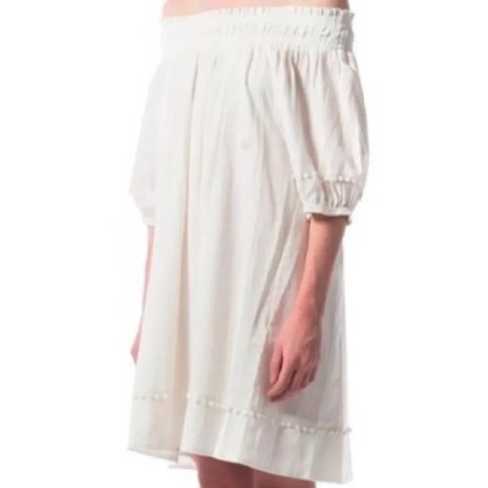 Apiece Apart Felina Off-The-Shoulder Dress in White Women’s Sz. 8